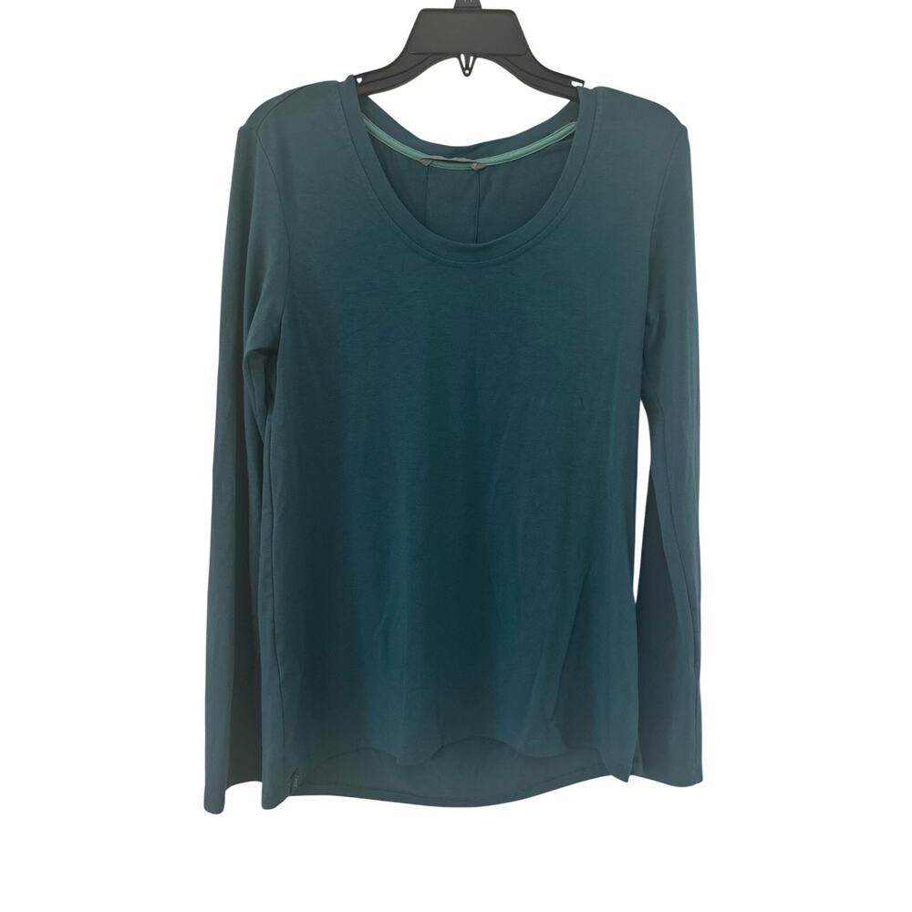 Free Fly Apparel Bamboo Everyday Flex Long Sleeve Shirt Medium Turquoise EUC